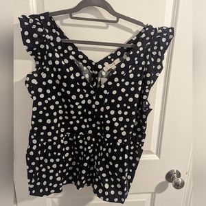 NWT loft polka dot vneck
